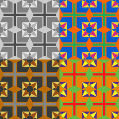 Set of seamless vector patterns