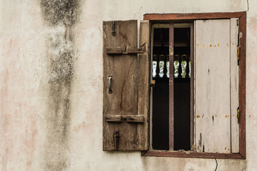 Wooden window for thai house style 