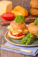 Vegan bran burger