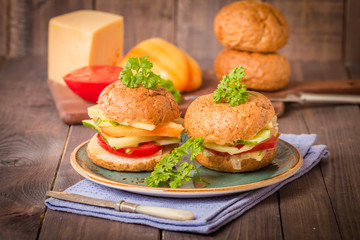 Vegan bran burger