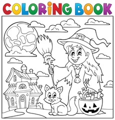 Coloring book Halloween thematics 1