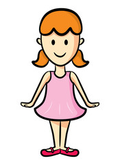 cute girl wearing ballet costume