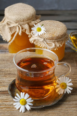 Chamomile tea with honey