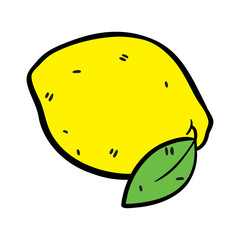 lemon in doodle style