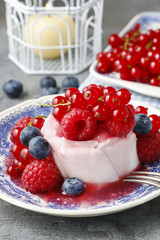 Panna cotta italian dessert