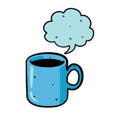 mug with bubble speech