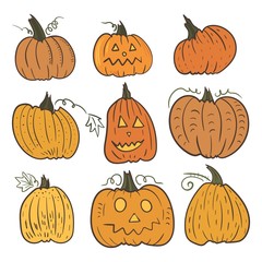 Vector Pumpkin Set