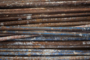 Rust steel rod