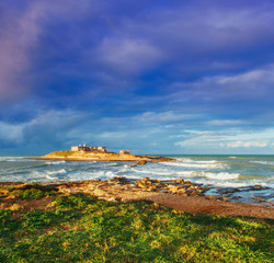 Spring panorama of sea coast city Trapany. Sicily, Italy, Europe
