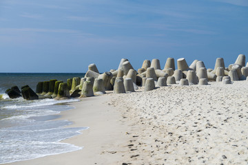Strandbefestigung Insel Sylt-Tetrapoden