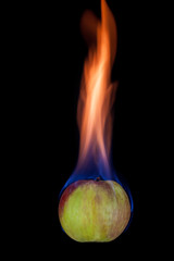 Apple on fire