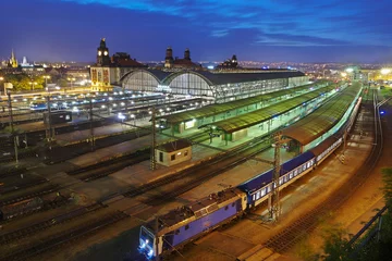 Fotobehang Treinstation Centraal station van Praag