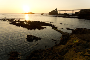 Sonnenuntergang bei Biarritz