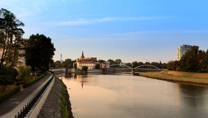 Widok na Opole, rzeka Odra, kanał Młynówka. © Stanisław Błachowicz