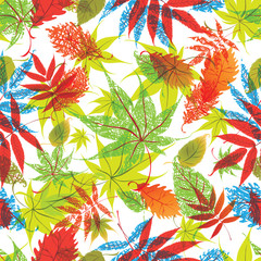 floral pattern with leafs
