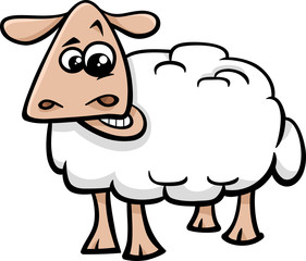Naklejka premium sheep farm animal cartoon