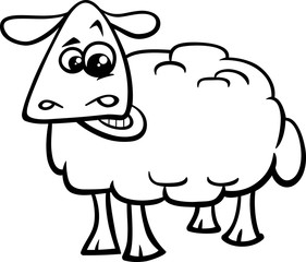 sheep farm animal coloring book