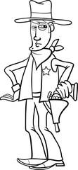 sheriff cowboy coloring book