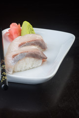 japanese cuisine. sushi on the background