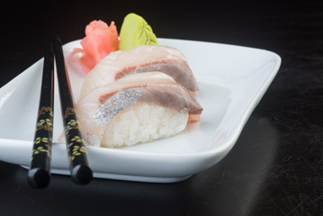 japanese cuisine. sushi on the background