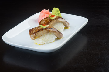 japanese cuisine. sushi on the background