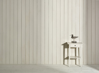 White Rustic Planking Set with table 
