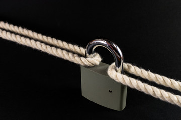 Security Lock Securing Rope Together