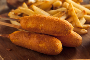 Homemade Organic Corn Dogs