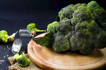 fresh organic broccoli 