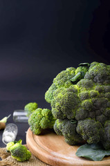 fresh organic broccoli 