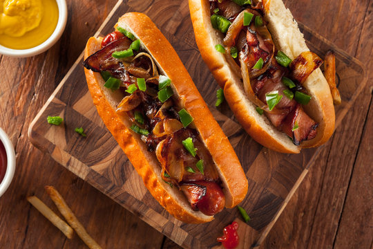 Homemade Bacon Wrapped Hot Dogs