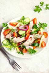 vegetable salad with meat