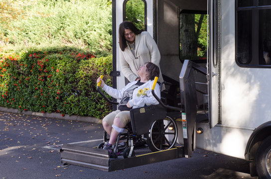 Using a wheelchair lift