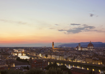 Fototapeta na wymiar Panoramic view of Florence , italy, Tuscany