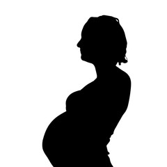 Vector silhouette of a woman.