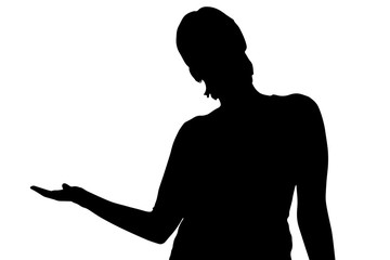 Vector silhouette of a woman.