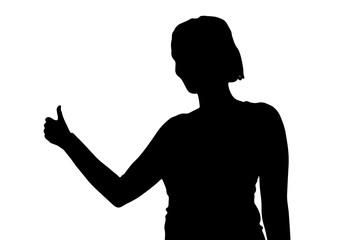 Vector silhouette of a woman.