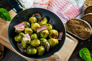 Brussels sprouts with bacon