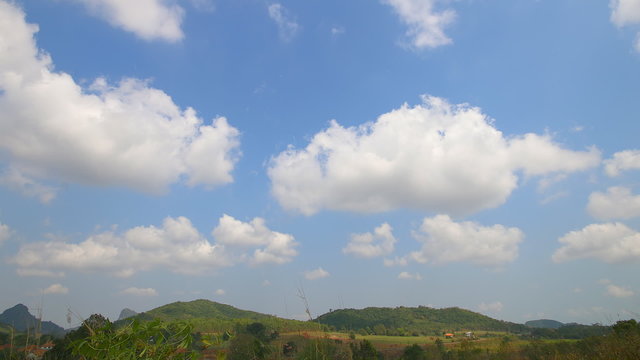 Nature land scape with blue sky , Thailand 