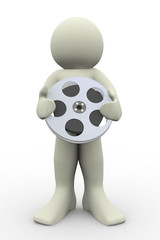 3d man with reel