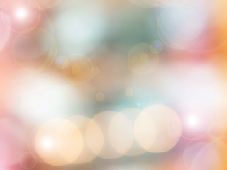 Naklejka premium Abstract photo of backlight reflector and glitter bokeh lights background. Image is blurred and made with colorful filters.