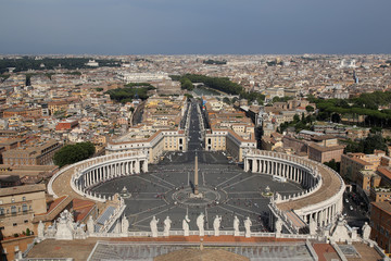 Naklejka premium Panoramic view of Vatican city, Rome