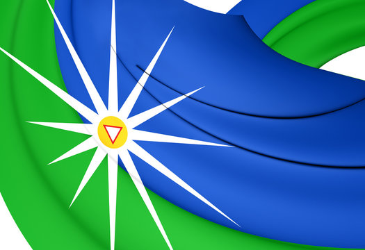 Flag Of The Uberlandia, Brazil.