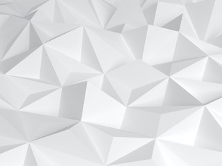 3D Abstract white polygonal forms 