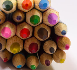 Colorful pencil crayons. Back to school