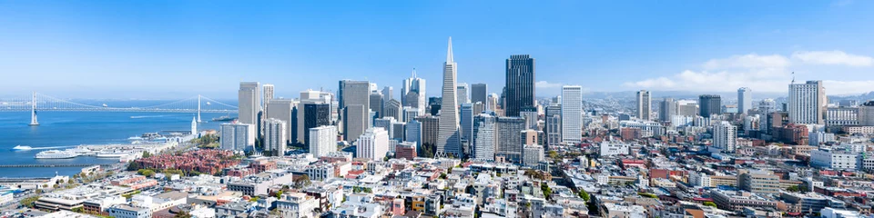 Gordijnen Skyline van San Francisco © eyetronic