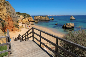 famous Praia Dona Ana, Lagos resort in Algarve, Portugal