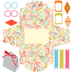 Gift box template  party set