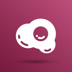 fried egg icon logo vector food meal