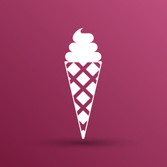 Vector sign abstract ice cream logo stylized